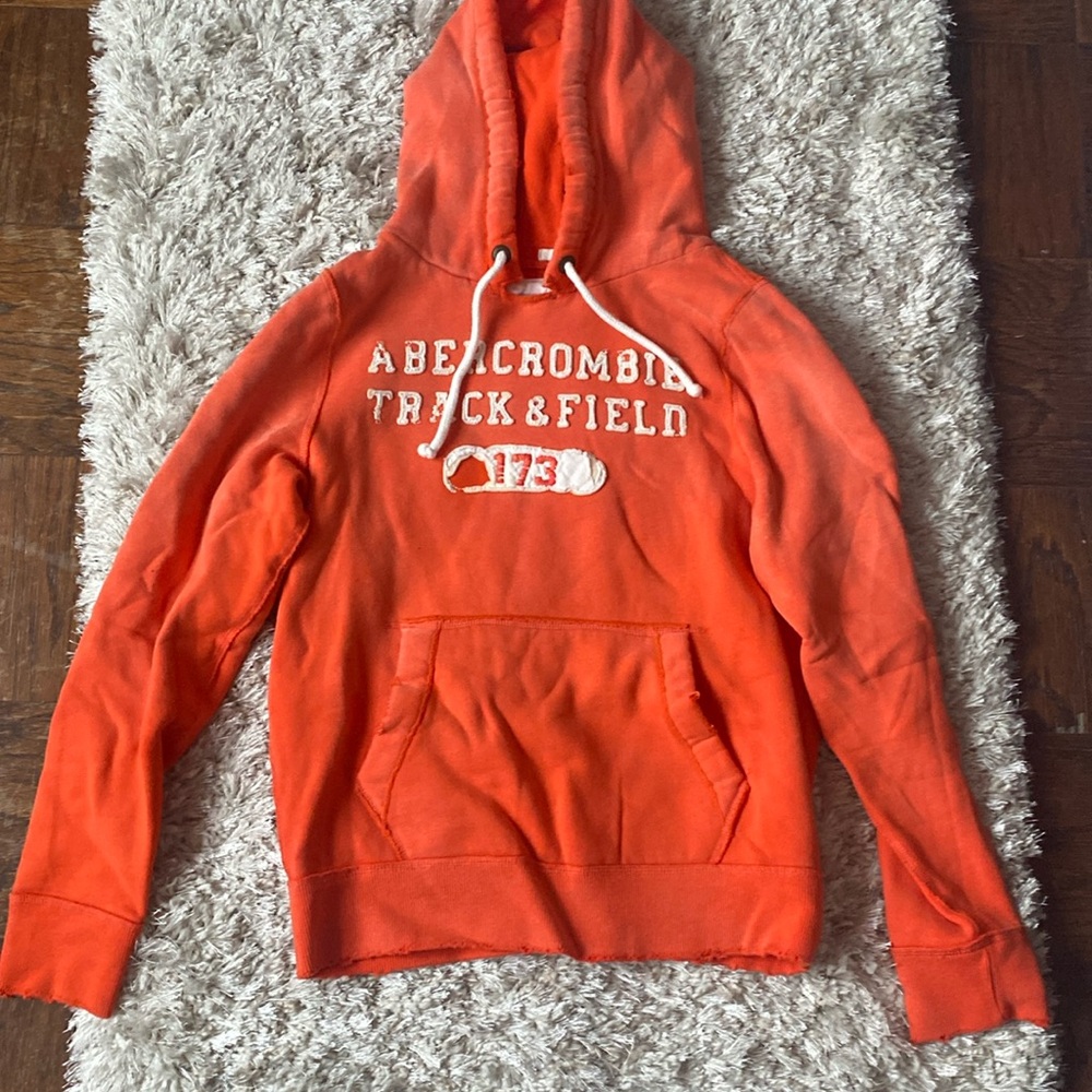 Vintage Abercrombie and fitch orange hoodie